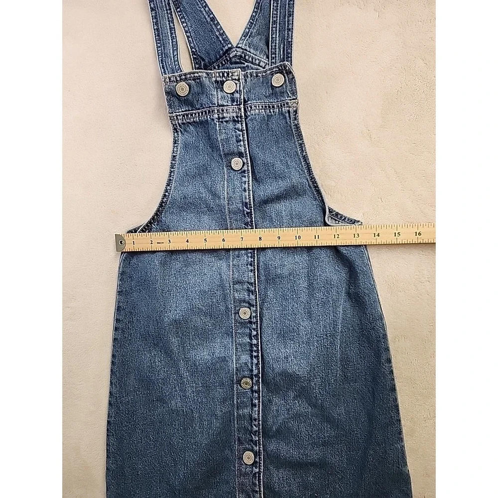 Gap Denim Dress Girls Large Blue Button Up Overall Sleeveless  Casual Size Large